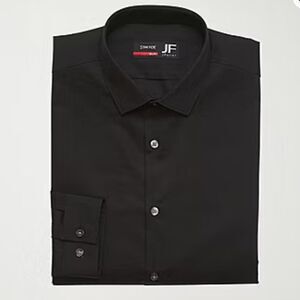 JF J.Ferrar Black Slim Fit Button Down size small